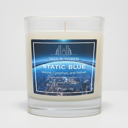 Static Blue Scented Candle 1
