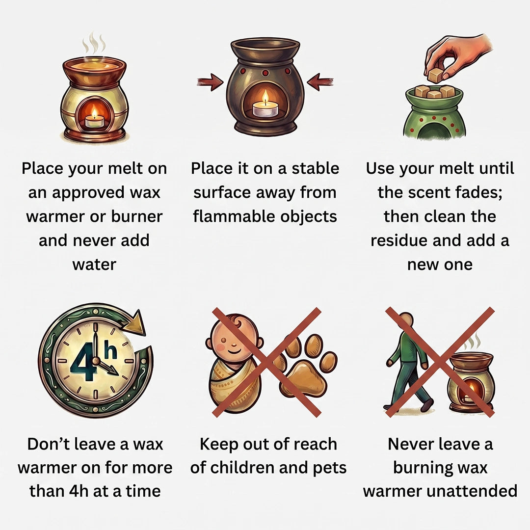 Instructions on how to use our wax melts