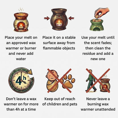 Instructions on how to use our wax melts